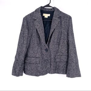 MICHAEL KORS Women's 2-Button Blazer Tweed Jacket